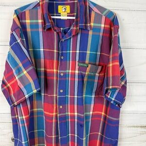 Duck Head Red and Blue Casual Button Down Shirts
Vintage